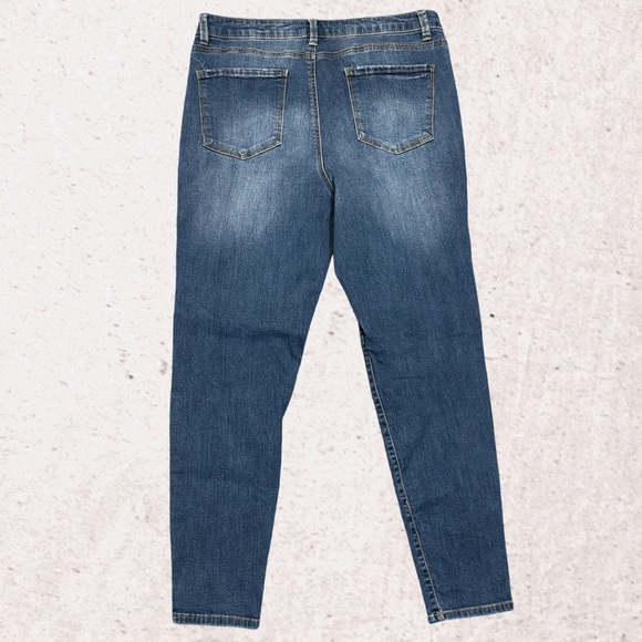 Kaari Blue Skinny Blue Distressed Jeans - Picture 2 of 4